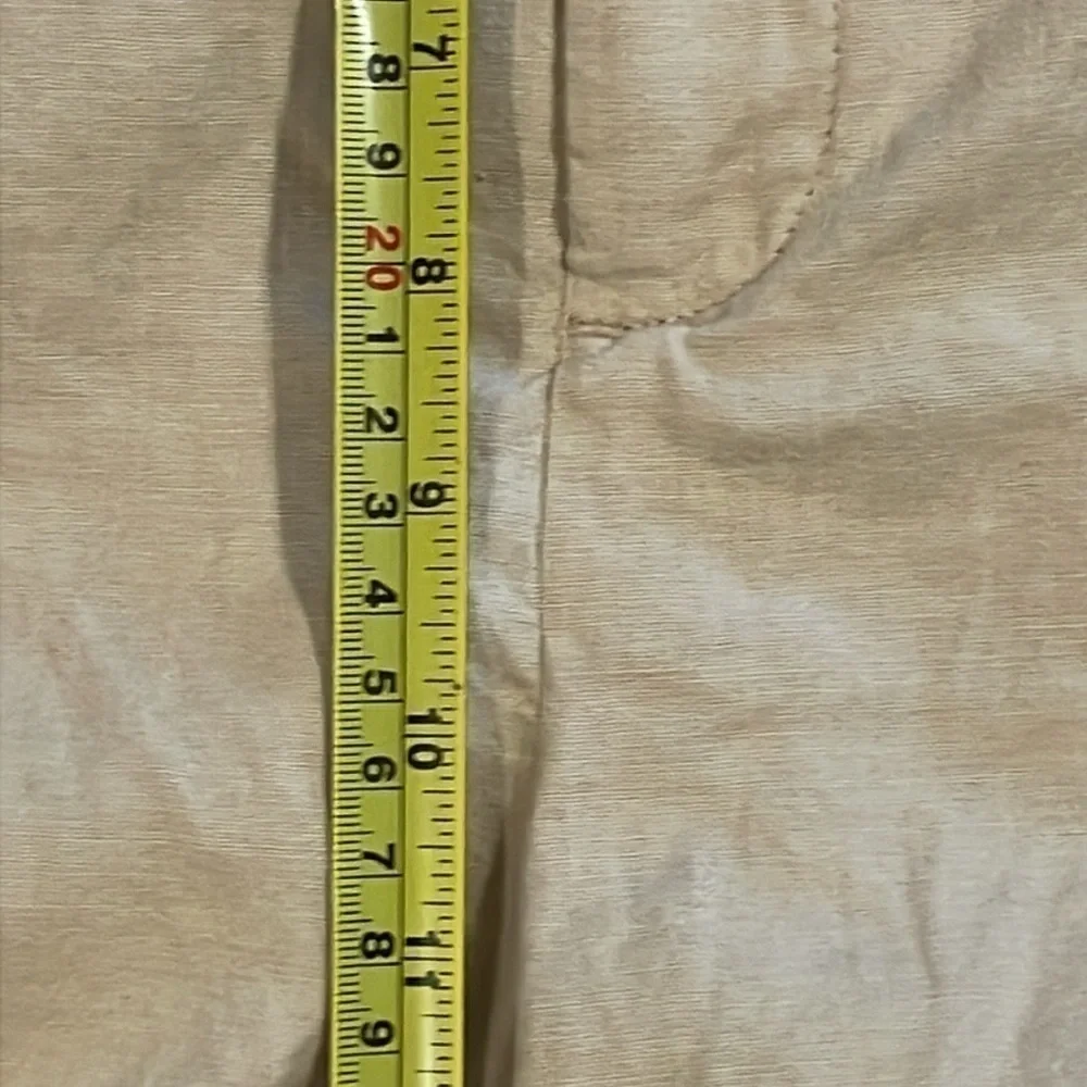 Ava + Viv Women Shorts Size 18 Khaki Cotton Linen Relax Fit High Waist Preppy